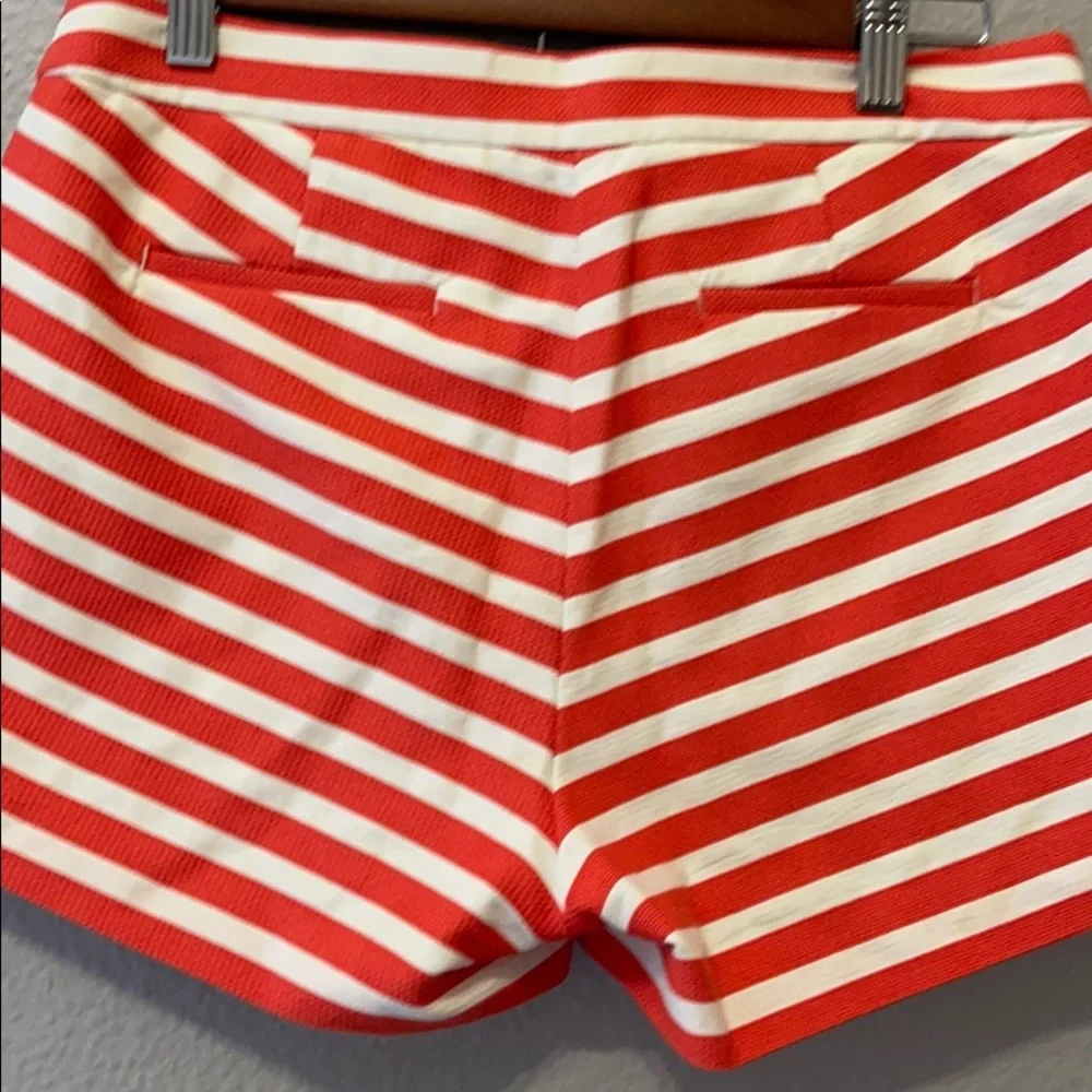 J. Crew Orange and White Stripe Women's Shorts